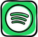 band, media, music, playlist, radio, social, songs, spotify svg vector icon