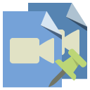file,type,video,push,pin icon