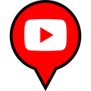 logo, pin, play svg vector icon