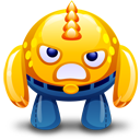 angry, monster, yellow icon