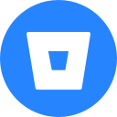 bitbucket, circle, round svg vector icon
