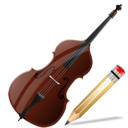 contrabass,write,instrument,writing,edit icon