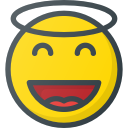 angel, emoji, emote, emot, emot svg vector icon