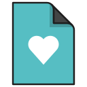 documents, favorite, file, heart, like, love svg vector icon