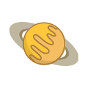 planet, saturn, space svg vector icon