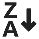 descending, filter, sort, sorting, za svg vector icon