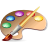 art, artistic, colors, design, education, paint, paint brush, painting, palette icon