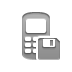 phone,diskette icon