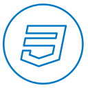 circles, code, css, css3, line, neon, social svg vector icon