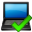 accept, laptop icon