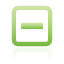collapse, green, toggle icon