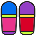 decoration, holiday, hotel, party, sandals, xmas svg vector icon