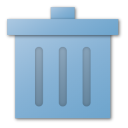 trash,blue,recycle bin icon