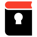book, content, lock, security svg vector icon