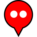 flickr, logo, pin svg vector icon