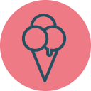 cold, cone, cool, fourth of july, ice cream, icecream, sweet svg vector icon
