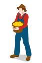 farm, farmer, male, man, people svg vector icon