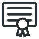 attestation, business, certificate, diploma, reward svg vector icon