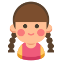 cartoon, child, girl, kid, sister, young svg vector icon