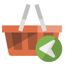shopping,basket,left icon