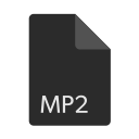 extension, file, format, mp2 svg vector icon
