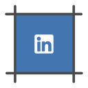 linkedin, social svg vector icon