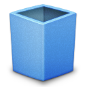 blue, empty, trash icon