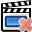 delete, movie icon
