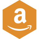 amazon, hexagon, media, social svg vector icon