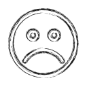 emoji, face, productivity, shape, social, unhappy svg vector icon