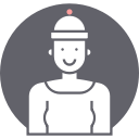 avatar, cap, fashion, female, profile, woman svg vector icon
