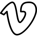 line-, sharing, social, video, vimeo, web svg vector icon