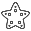 animal, fish, ocean, sea, star, travelling, water svg vector icon