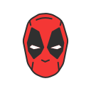 deadpool, hero, marvel, super hero svg vector icon