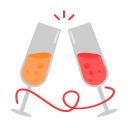 champagne, newyears, party svg vector icon