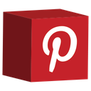 cube, media, pinterest, set, social icon