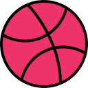 dribbble, logo, media, social svg vector icon