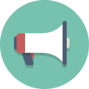 bullhorn, megaphone svg vector icon