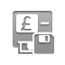 atm,pound,diskette icon