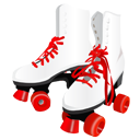 1950s, 50s, retro, roller skates, rollerskates icon
