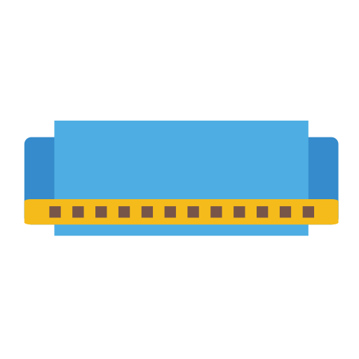 Harmonica svg vector icon
