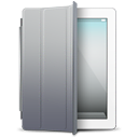 cover, gray, ipad, white icon