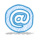 @, contact, email, mail, sketch, sketchy svg vector icon