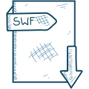document, file, format, swf svg vector icon