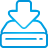 basic, blue, download, drive, hard icon