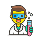 1, man, scientist svg vector icon