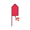 crackers, diwali, festival, fire crackers, party crackers, rocket svg vector icon