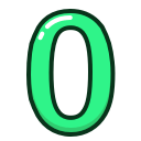 green, number, numbers, study, zero svg vector icon