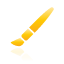 brush, yellow icon