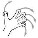 finger, gestureworks, n, rotate icon
